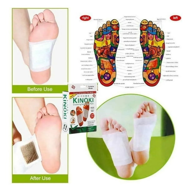 Kinoki Parches de limpieza desinfectantes para pies.  Almohadillas Purificación para pies -10 pads Kinoki kinoki10 |  Walmart en línea