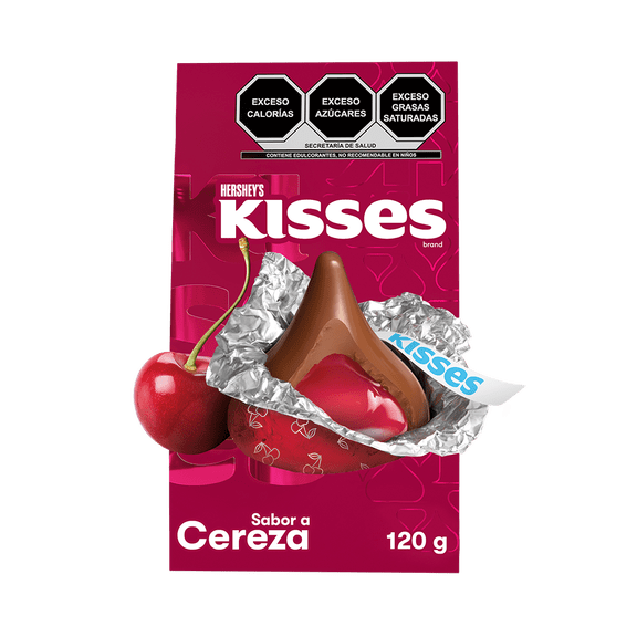 Chocolate con leche Hershey's Kisses selección especial cereza 120 g