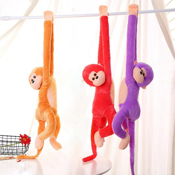  Forest & Twelfth Mono de peluche de mono de brazo largo de 19  pulgadas con accesorios de gancho y bucle en los brazos, peluche de mono de  peluche para juegos de