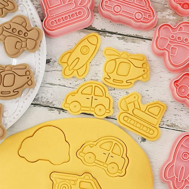 8 moldes para galletas para niños, diseño de dibujos animados, moldes para  fondant, para fiestas infantiles : : Hogar y cocina