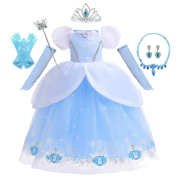 Vestido de princesa de Disney, disfraz de Cenicienta, disfraz de fiesta de  cumpleaños, Vestidios, ro Gao Jinjia LED | Walmart en línea