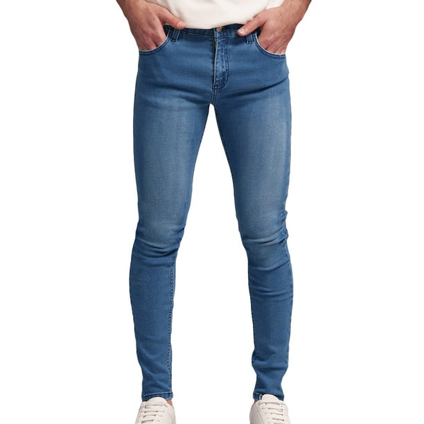 Jeans Pantalon de Mezclilla Deslavado Strech Azul accesorios de mayoreo  C1189 