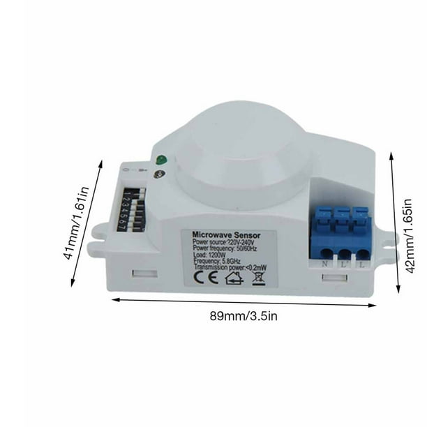 Sensor de microondas con radar de 360 grados, detector de movimiento,  interruptor de luz inteligente 220V‑240VAC SK‑600