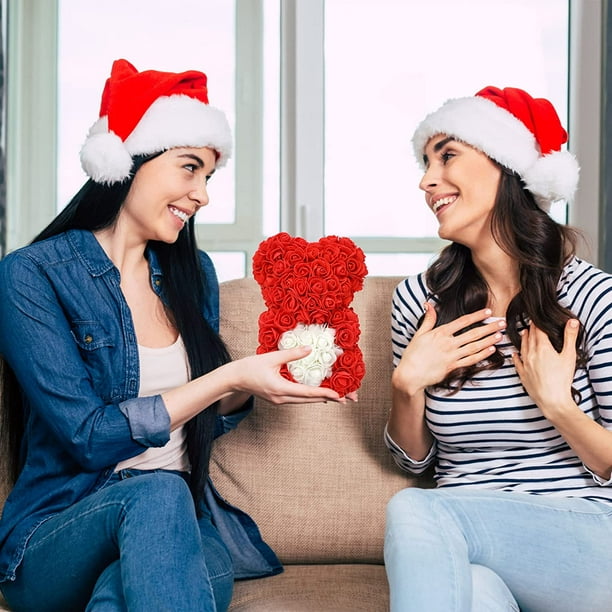 Regalos únicos, oso rosa, oso de peluche rosa en una caja de regalo, regalo  de cumpleaños para mujeres, regalos para mamá, caja de regalo totalmente  montada (rojo) Zhivalor YZY795