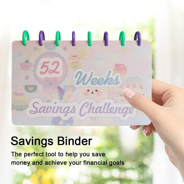 Carpeta de ahorros l Desafío de ahorro de 52 semanas 2023,  nuevo libro de presupuesto reutilizable con sobres de efectivo cubierta  esmerilada, organizador de dinero para desafíos de ahorro de efectivo