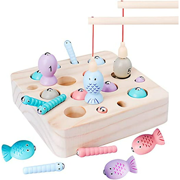 Juguetes Montessori para , magnética, rompecabezas de , clasificación , de  para de 3 a CUTICAT juego de pesca