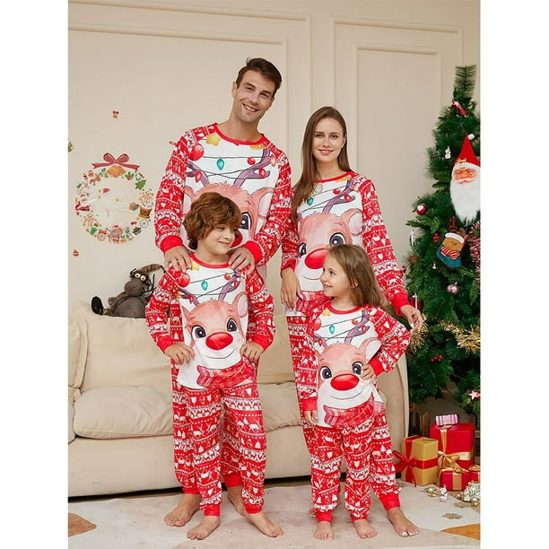 Conjuntos de pijamas de Navidad para madre e hija, peleles para bebé, ropa  de dormir de Navidad, conjuntos de ropa a juego para familia, 2023
