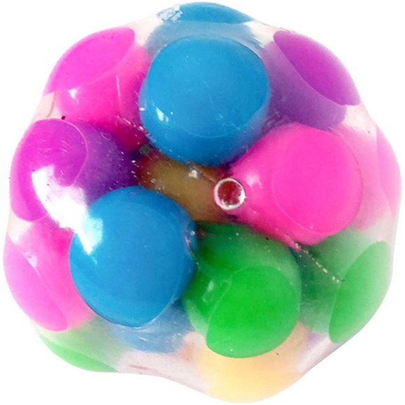 squeeze ball toy squishy stress balls con cuentas de colores sensory fidget toy para aliviar el es sincero hogar