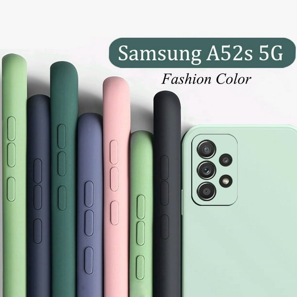 Nueva funda de teléfono de silicona cuadrada para Samsung A52s 5G en la  cubierta Samsung Galaxy A52s SM-A528B funda protectora trasera Original  para cámara Tan Jianjun unisex