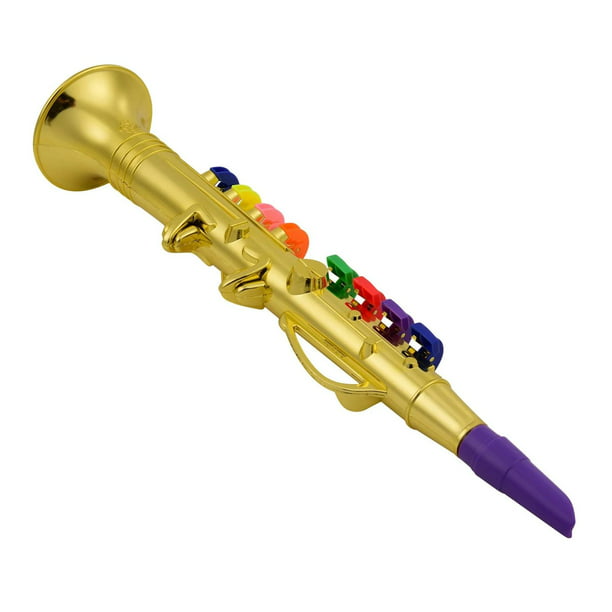 Trompeta Musical para niños, instrumentos de viento, ABS, oro
