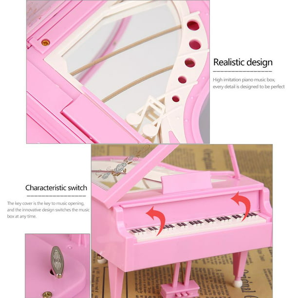 Caja Musical Diseño Piano Clásico con Bailarina