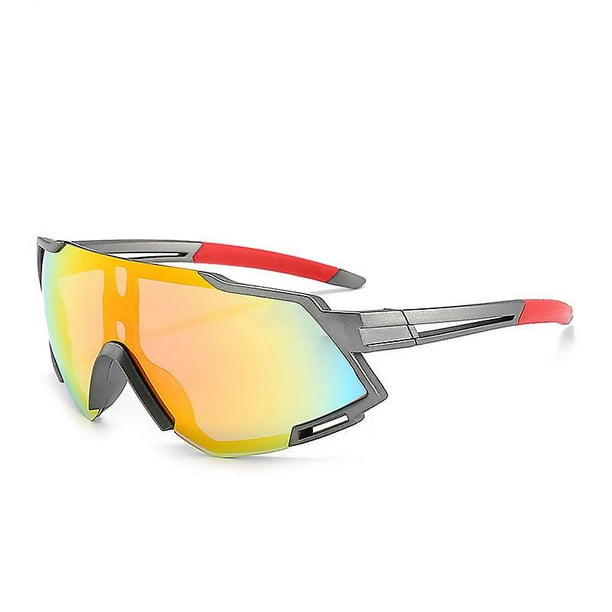 Gafas deportivas para hombre para andar en bicicleta al aire libre con  montura grande, gafas de sol con protección ocular a prueba de viento
