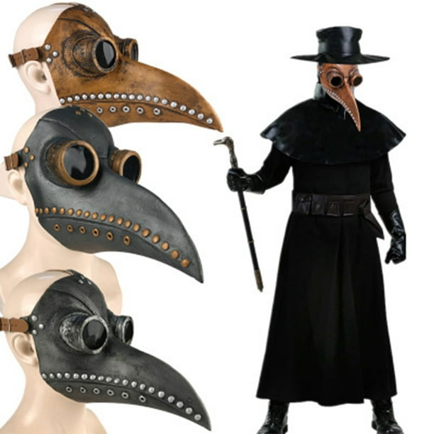  Máscara de Doctor de la plaga, color blanco, máscara de Doctor  de la plaga, máscara de piel de la plaga, disfraz de médico, máscara de  pico de nariz larga para cosplay