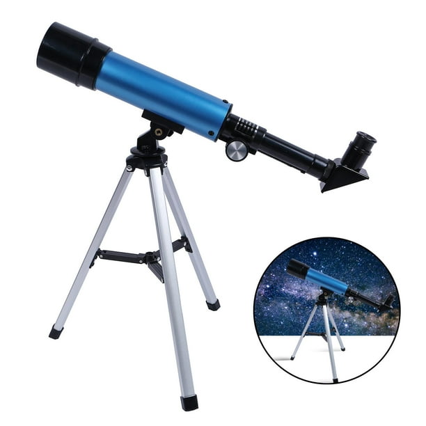 Telescopio para niños – 90x de aumento, incluye tres oculares, trípode de  mesa y lente lunar, telescopio refractor portátil para niños y principiantes