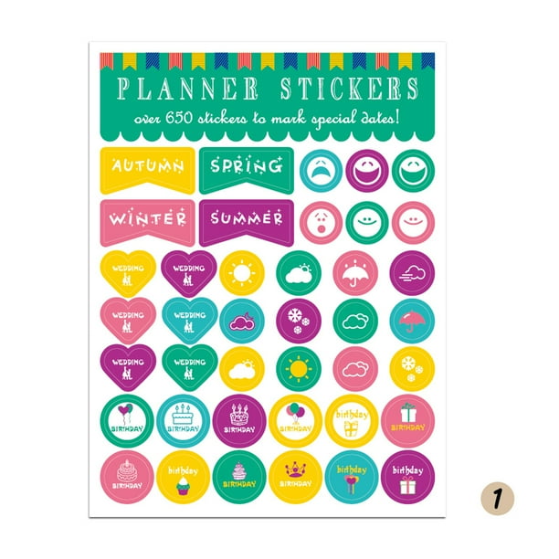 650 Stickers Planner Agenda Estampa Decorativa Planificador