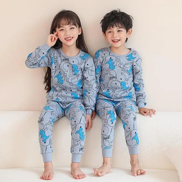 Pijamas de manga larga para bebé, niño y niña, ropa de dormir de