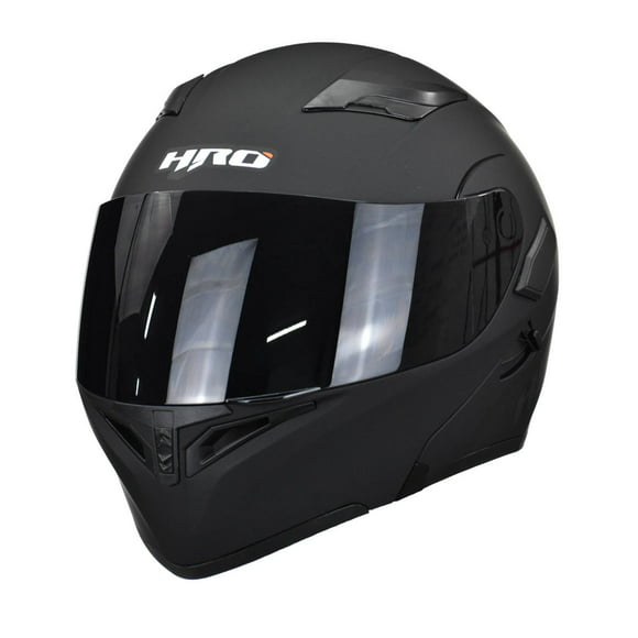 casco para moto abatible hro 3400dv negro mate con luz stop talla m hro 3400