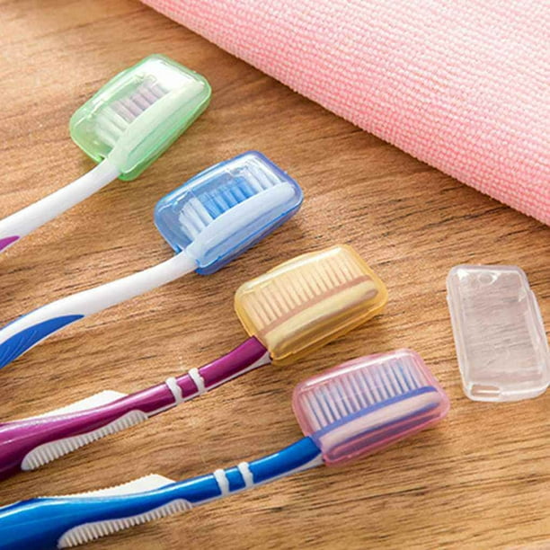 Funda de silicona para cepillos de dientes de viaje con tapa de succión,  paquete de 6 fundas para cepillos de dientes para niños, fundas portátiles  para cepillos de dientes para el hogar
