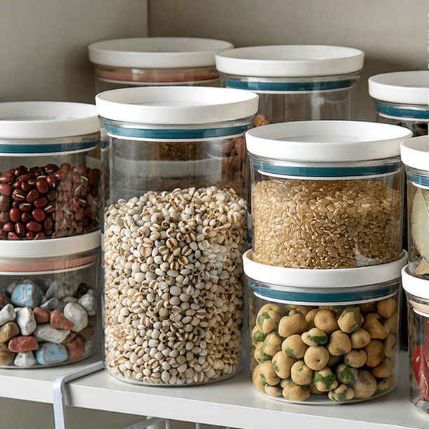 Contenedor hermético de almacenamiento de alimentos para organizar y  almacenar alimentos de despensa de cocina recipientes de almacenamiento de