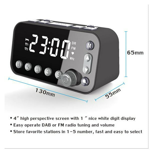 Radio Despertador Reloj despertador digital A1 DAB DAB Radio FM