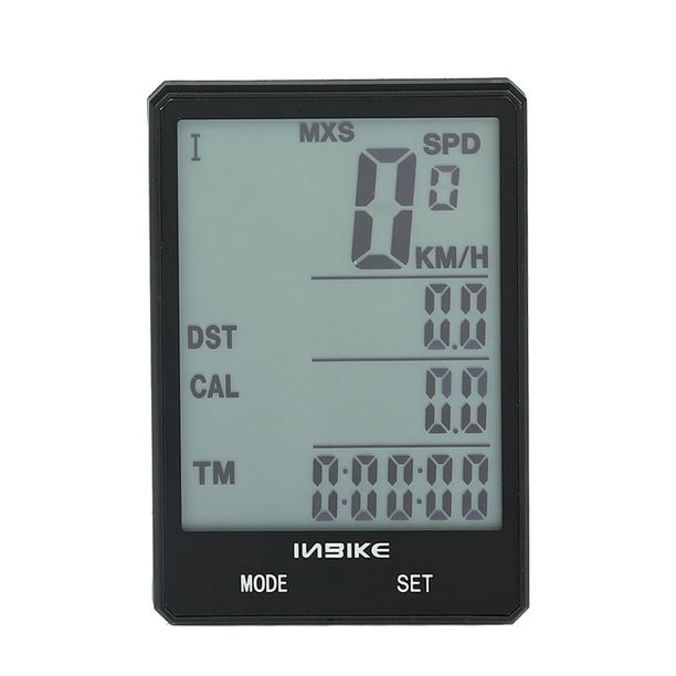 Ordenador inalámbrico para bicicleta, cuentakilómetros impermeable para  bicicleta, pantalla LCD mult yeacher