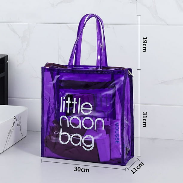 Bolsa transparente de moda para mujer, con letras transparentes de PVC,  para viajes y compras en la playa Tmvgtek Para Estrenar