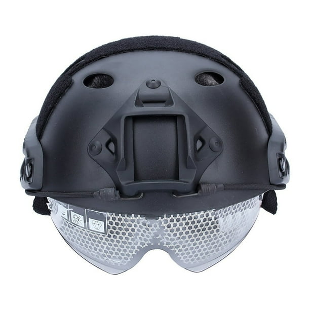 Conjunto de casco táctico, máscara y gafas para exteriores, Airsoft,  Paintball, protección facial completa, FAST PJ