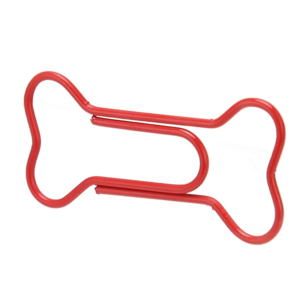  Clips de papel coloridos con forma de hueso de perro, clip para  cuaderno, marcapáginas, oficina, escuela, uso doméstico (50 piezas con  forma de hueso de perro) : Productos de Oficina