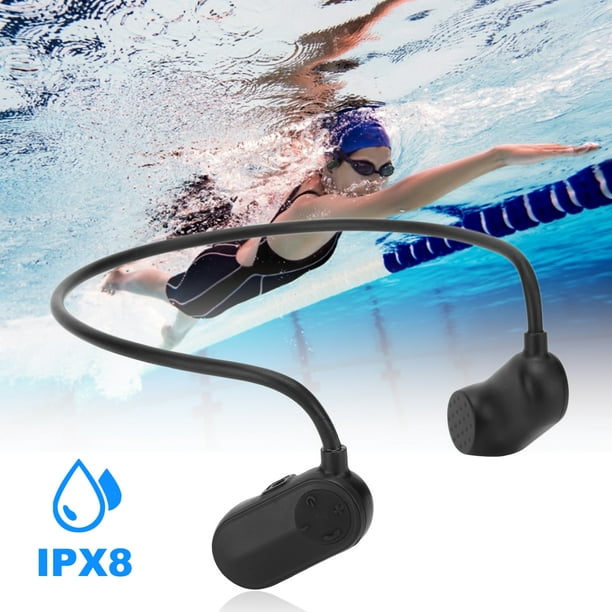 Auriculares de conducción ósea 8GB IPX8 a prueba de agua HIFI 8 horas MP3  Auriculares inalámbricos Auriculares a prueba de sudor con tapones para los  oídos para nadar Correr