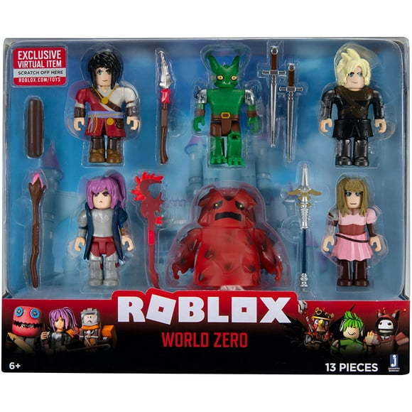 roblox action collection  world zero six figure pack incluye artículo virtual exclusivo roblox roblox