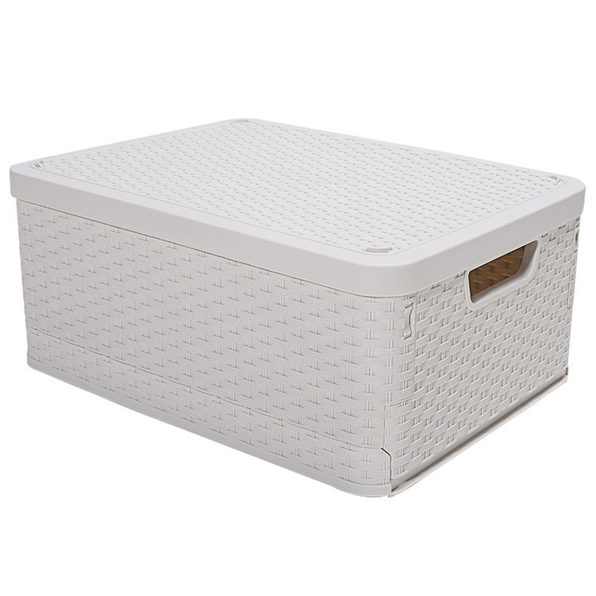 Caja de almacenamiento plegable blanca 60 x 40 x 22 cm {Ay-kasa}