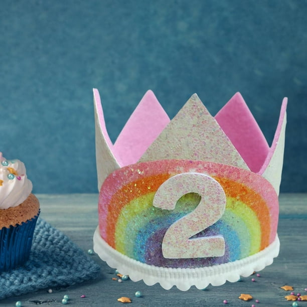 Birthday Sequins Diadema Escena de cumpleaños Suministros de 2 años Zulema  corona de cumpleaños