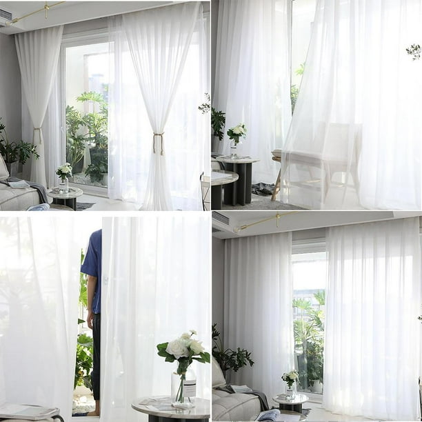 2 piezas de cortinas opacas modernas para tratamiento de ventanas con  aislamiento térmico, ojal de privacidad, para dormitorio, hogar, Puerta de  madera Soledad Cortina de ventana