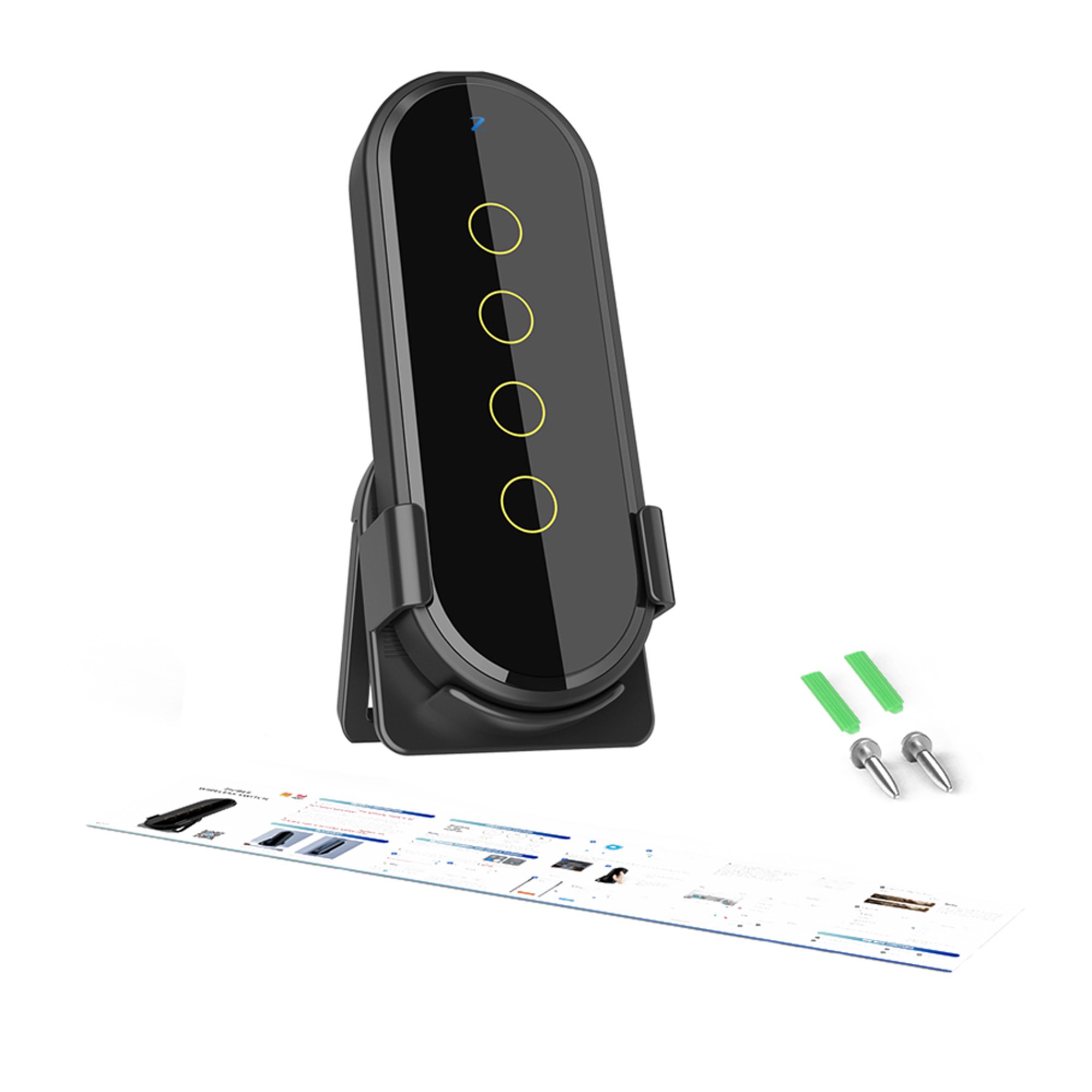 Smartify WiFi Interruptor de luz inteligente de 3 botones - Negro