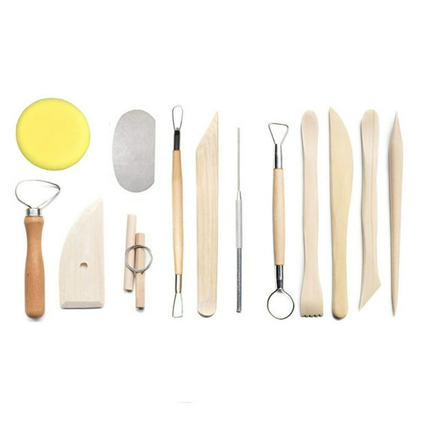 13 piezas de herramientas de arcilla de cerámica, kit de herramientas de  escultura de arcilla de cer Abanopi Herramienta de arcilla