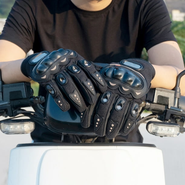 Guantes de moto para hombre Pantalla táctil Dedo completo Motor de carreras de  motos yeacher Protección del motor
