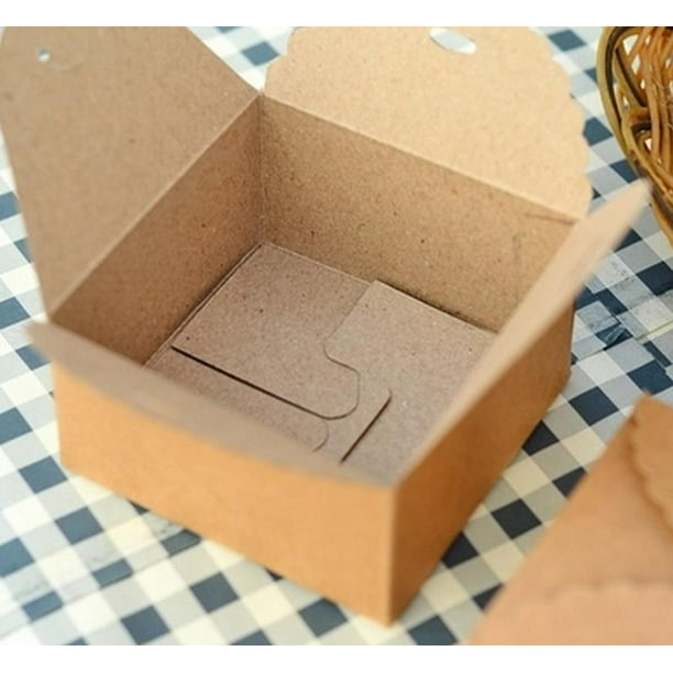 Cajas De De Papel Kraft Caja De Dulces Para El Paquete De Manualidades DIY  Paquete Cuadrado De 12 Soledad organizador de contenedores de velas