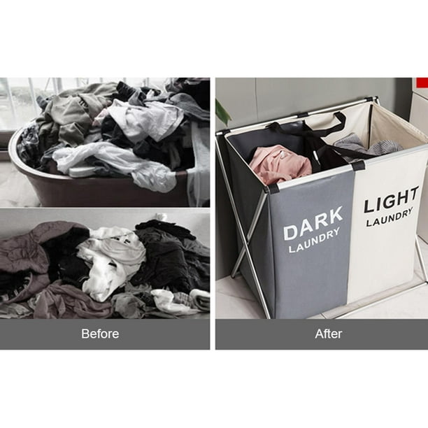 Cesto ropa sucia gris oscuro estrecho - Things-store