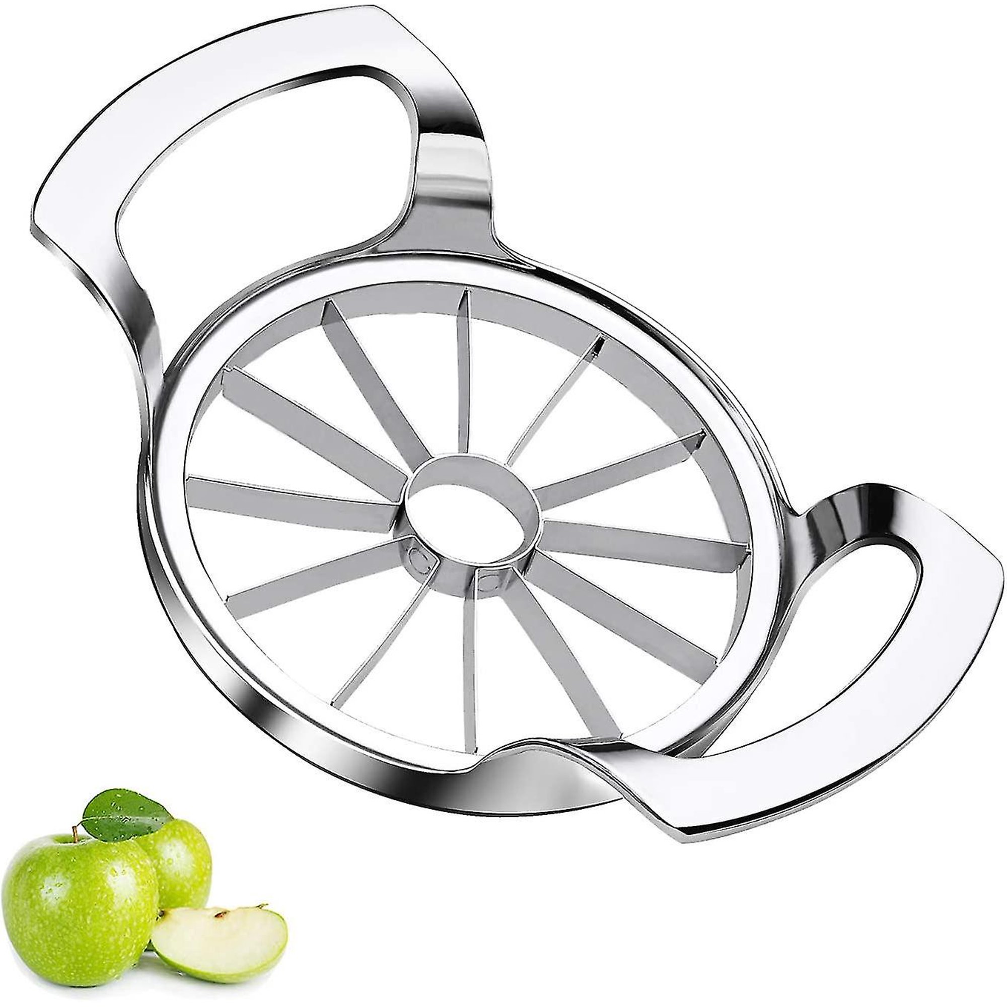 Cortador de manzanas de acero inoxidable, cortador de peras, versión  mejorada, cortador de manzanas en 12 cuartos de alambres de acero  inoxidable, removedor de núcleo de manzana, orina de manzana