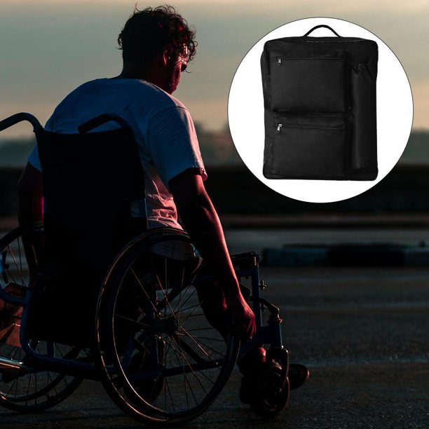 Bolsa lateral para silla de ruedas, accesorios para sillas de ruedas, bolsa  organizadora de almacenamiento con soporte para tazas para ruedas, mochila