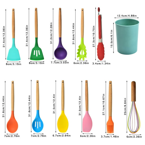 SILBERTHAL Set utensilios cocina silicona y acero inoxidable - Juego de  espumadera cucharon cuchara servir - Accesorios de cocina : :  Hogar y cocina