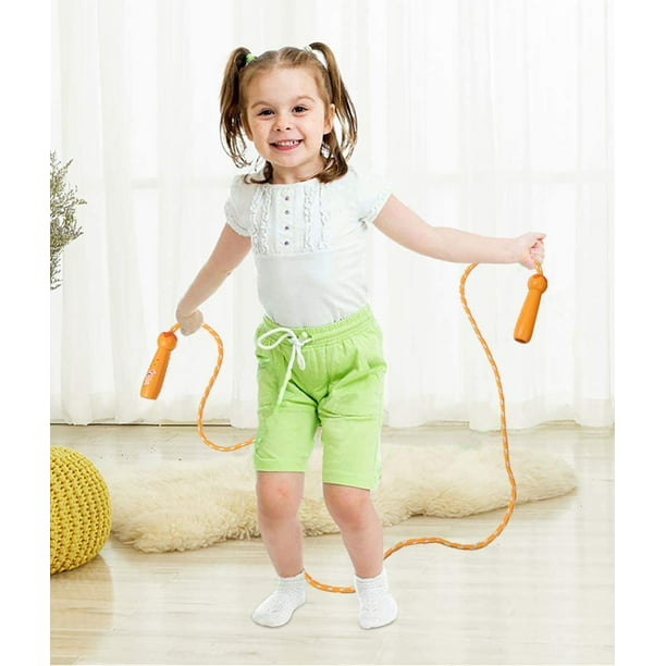 Cuerda de saltar para niños, Cuerda de saltar ajustable para niños y niñas  de 3 a