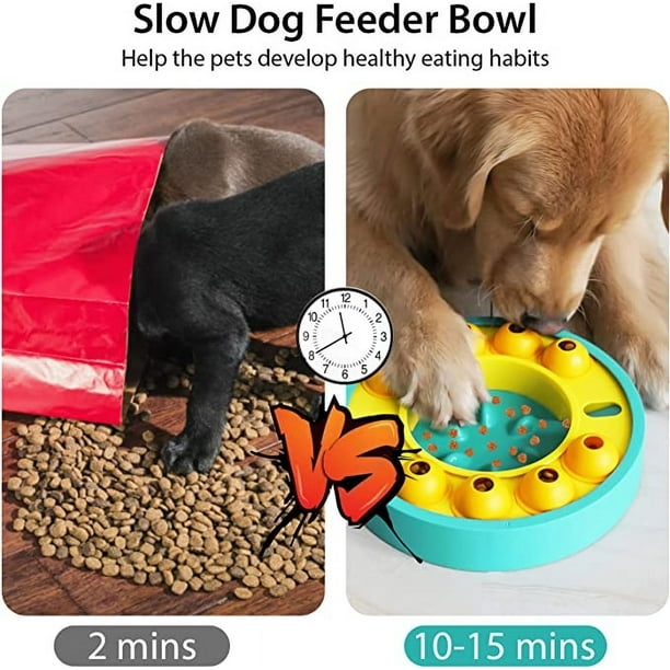 Juguetes interactivos para perros, dispensador de comida lenta, IQ