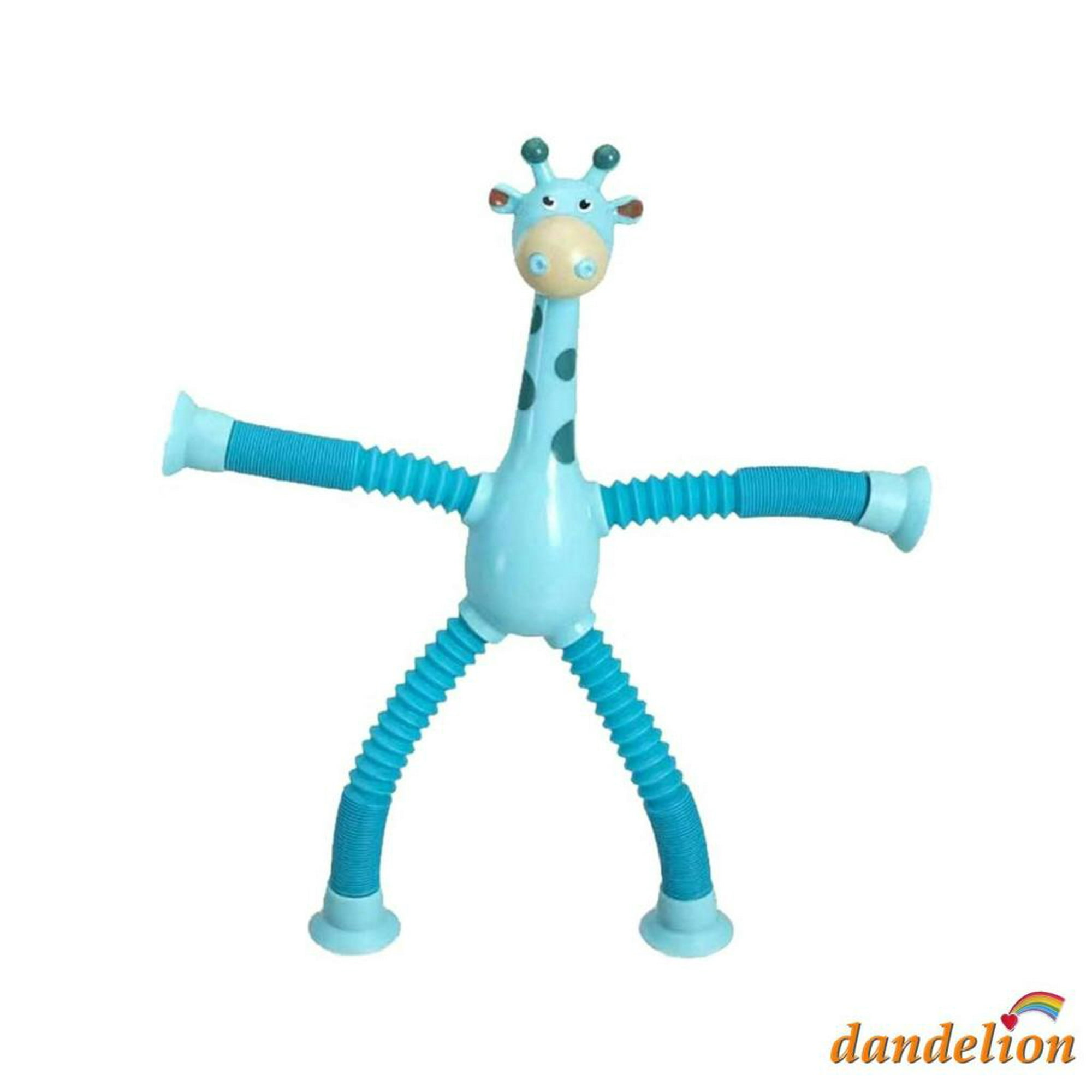 1 juguete telescópico de jirafa con ventosa, tubos sensoriales