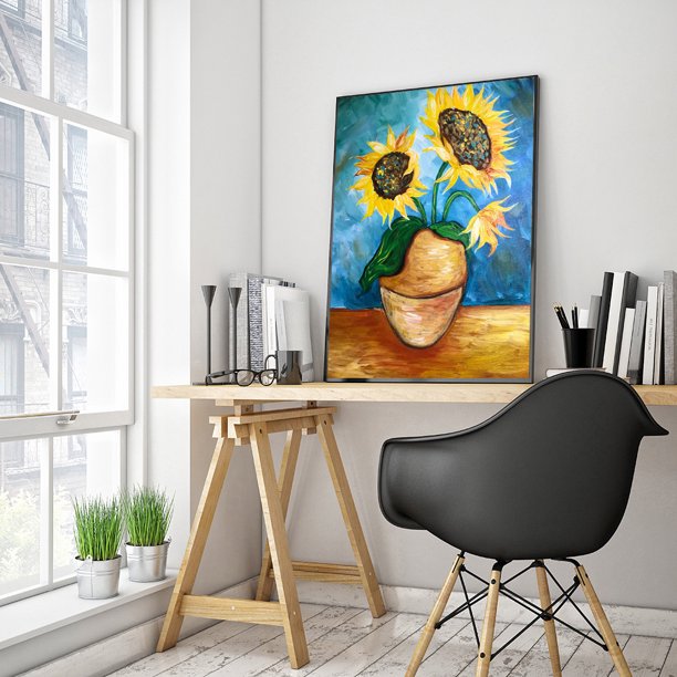 Cuadro Para Pintar Con Números Girasol De Van Gogh