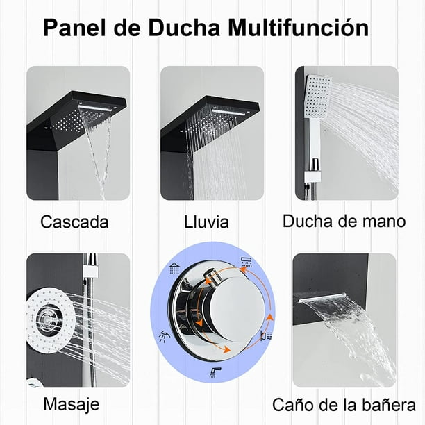 Panel de Ducha Columna de Ducha de Hidromasaje Sistema de Ducha  Multifuncional, columna ducha 