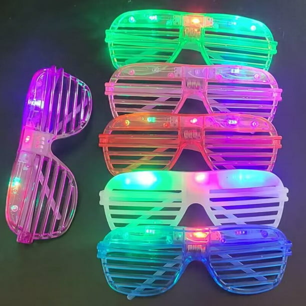 Gafas LED que brillan en la oscuridad para niños y adultos, lentes