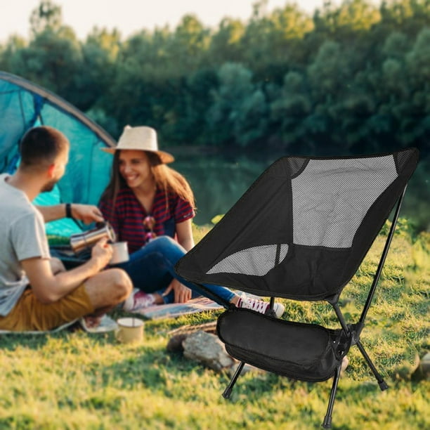 Silla de camping portátil, silla de campamento ligera y plegable, silla de  picnic al aire libre para pesca, senderismo, pesca, viajes, playa, picnic