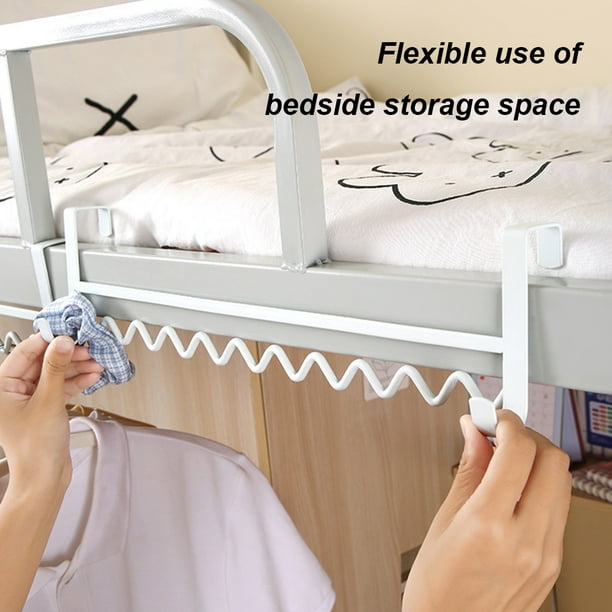 2 x Bedside2 uds soporte de ropa ondulado para cabecera, perchero  para ropa que ahorra espacio para dormitorio