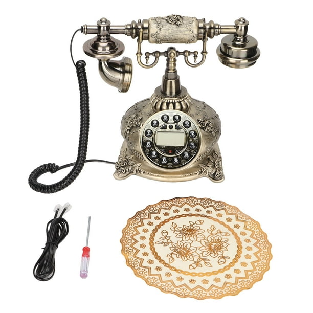 ZLXDP - Teléfono europeo antiguo vintage con cable, teléfono antiguo  americano retro para el hogar, teléfono fijo, mini teléfono